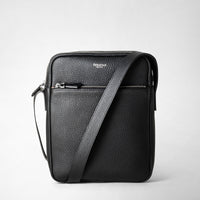 NORTH SOUTH MESSENGER IN CACHEMIRE LEATHER Black