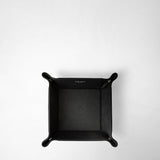 Tidy tray in cachemire leather - black