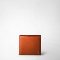 4-CARD BILLFOLD WALLET WITH COIN POUCH IN CACHEMIRE LEATHER Chestnut