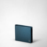 8-card billfold wallet in cachemire leather - denim blue