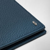 8-card billfold wallet in cachemire leather - denim blue