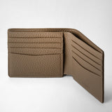 8-card billfold wallet in cachemire leather - beige