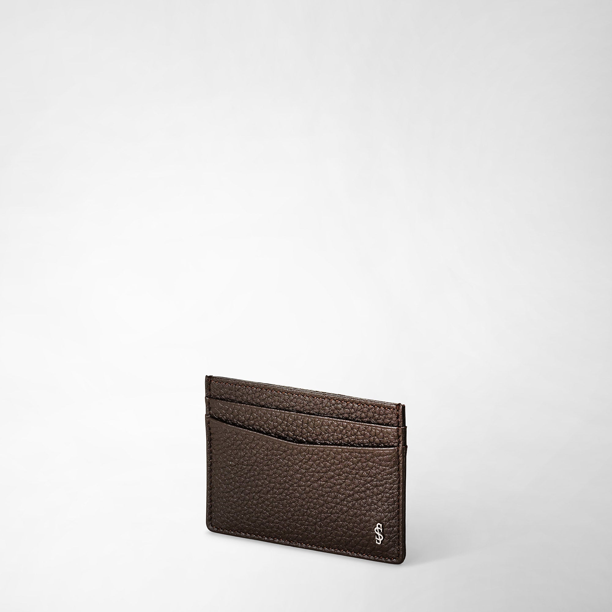 4-Card Holder in Espresso tumbled calfskin