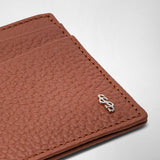 4-card holder in cachemire leather - chestnut