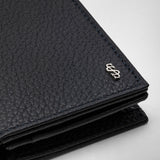 Business card case in cachemire leather - navy blue