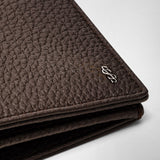 Coat wallet in cachemire leather - espresso