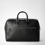 Medium weekender in cachemire leather - black