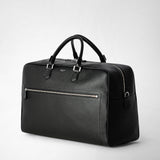 Medium weekender in cachemire leather - black