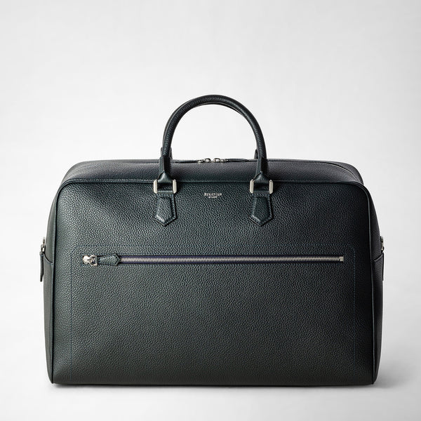 Medium weekender in cachemire leather - navy blue