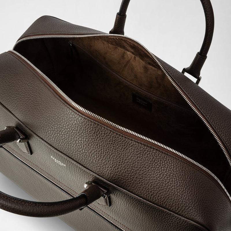 Medium weekender in cachemire leather - espresso