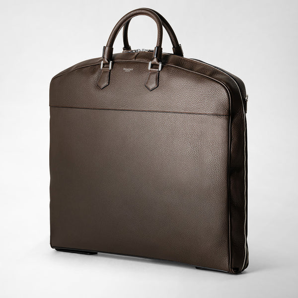 Suit carrier in cachemire leather - espresso