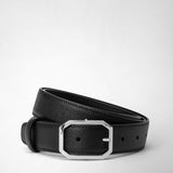 Belt in evoluzione leather - black