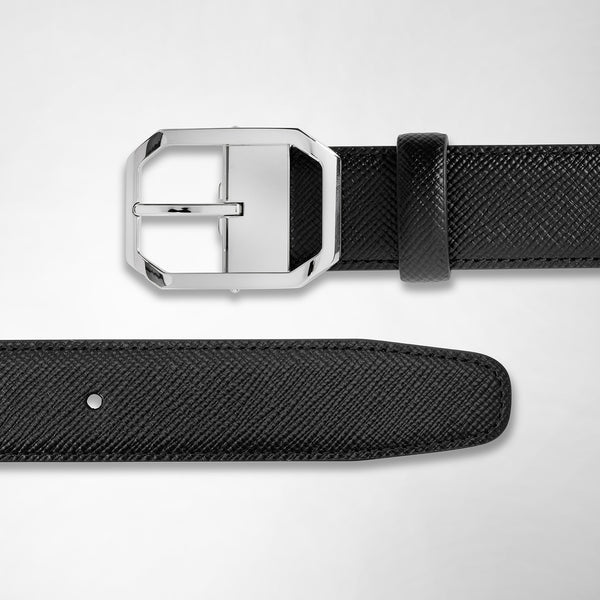 Belt in evoluzione leather - black