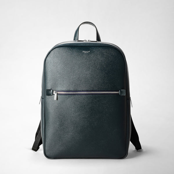 Backpack in evoluzione leather - navy blue