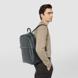 Backpack in evoluzione leather - navy blue