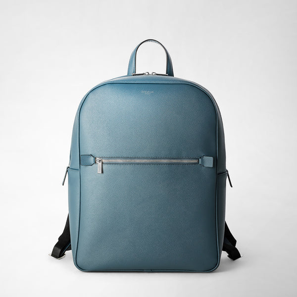 Rucksack aus evoluzione-leder - avio blue