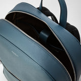 Backpack in evoluzione leather - avio blue