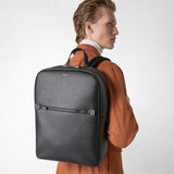 Backpack in evoluzione leather - eclipse black