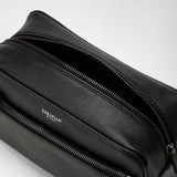 Washbag in evoluzione leather - eclipse black