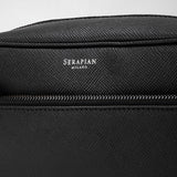 Washbag in evoluzione leather - eclipse black