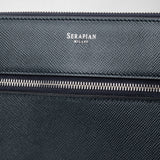 Document folio in evoluzione leather - navy blue