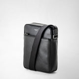 North south messenger in evoluzione leather - eclipse black