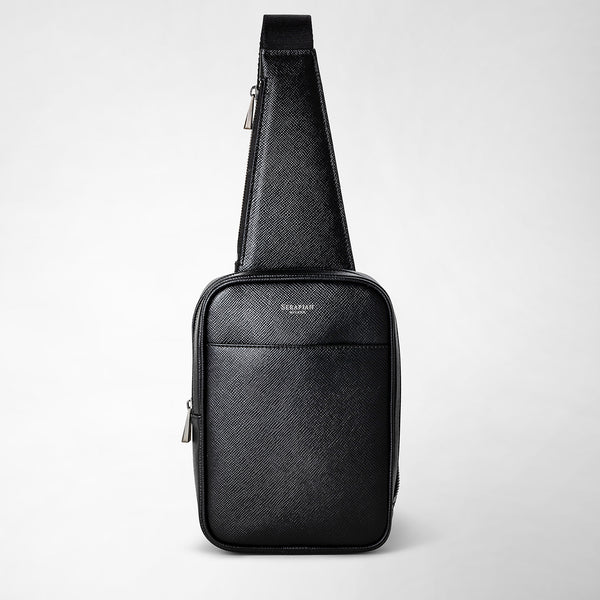 black herondon sling leather backpack børn Serapian In Evoluzione Leather, Man White Water Custom 