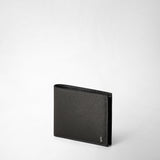 8-card billfold wallet in evoluzione leather - anthracite gray