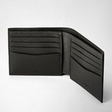 8-card billfold wallet in evoluzione leather - anthracite gray