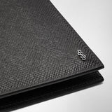 8-card billfold wallet in evoluzione leather - anthracite gray
