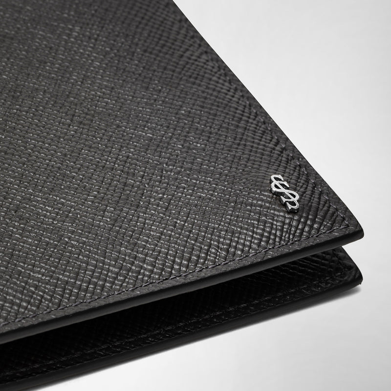 8-card billfold wallet in evoluzione leather - anthracite gray