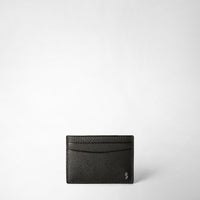 4-CARD HOLDER IN EVOLUZIONE LEATHER Anthracite Gray