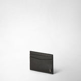 4-card holder in evoluzione leather - anthracite gray