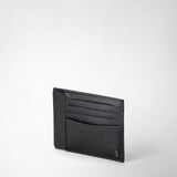 3-card & id case in evoluzione leather - eclipse black