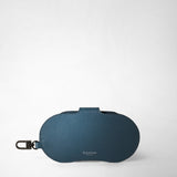 Glasses holder in evoluzione leather - avio blue