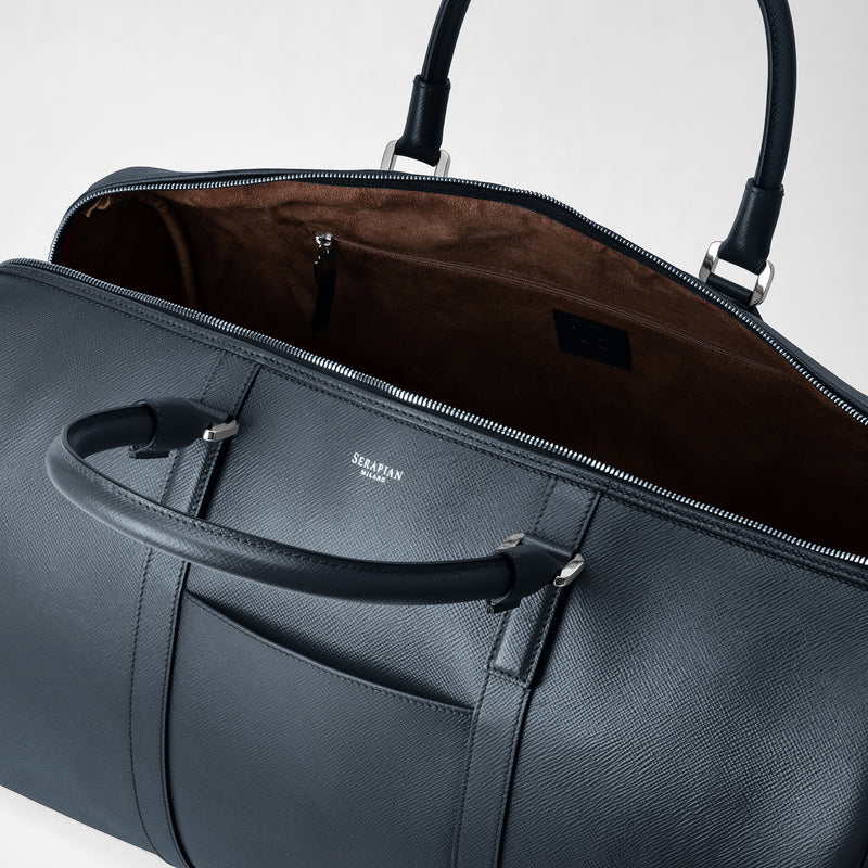 Holdall in evoluzione leather - navy blue