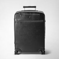 CABIN TROLLEY IN EVOLUZIONE LEATHER Eclipse Black