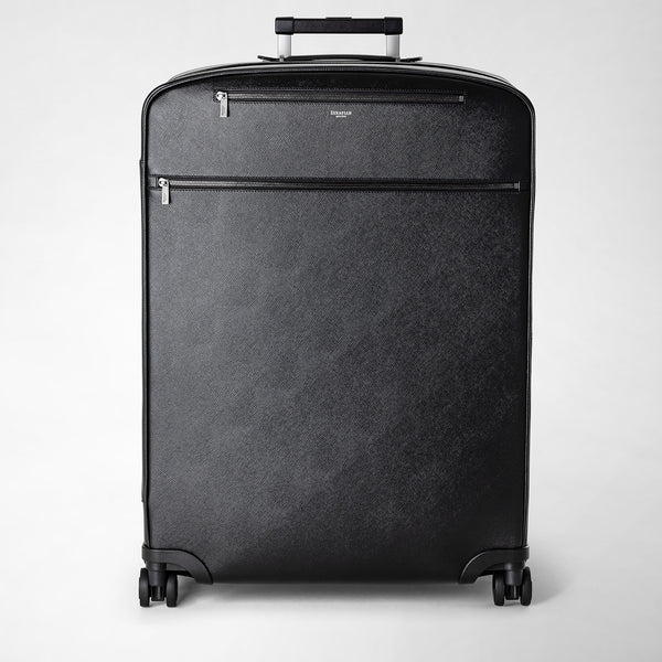 Trolley grande in pelle evoluzione - eclipse black