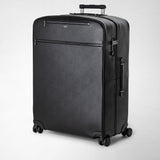 Large trolley in evoluzione leather - eclipse black