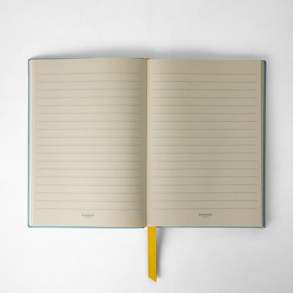 Notizbuch aus evoluzione-leder - aquamarine