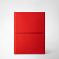 NOTEBOOK IN EVOLUZIONE LEATHER Coral Red