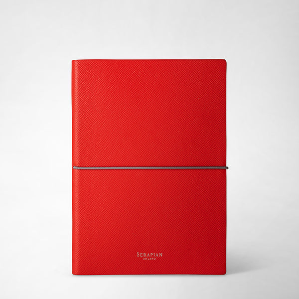 Evoluzioneレザー製ノートブック - coral red