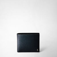 4-CARD BILLFOLD WALLET WITH COIN POUCH IN EVOLUZIONE LEATHER Navy Blue
