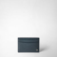 4-CARD HOLDER IN EVOLUZIONE LEATHER Navy Blue