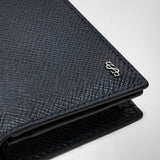 Business card case in evoluzione leather - navy blue