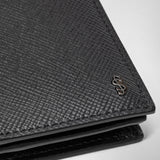 Business card case in evoluzione leather - eclipse black