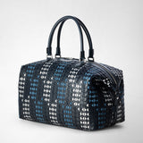 Travel bag in mosaico mestieri d'arte - geometrie navy blue