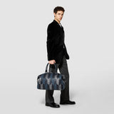 Travel bag in mosaico mestieri d'arte - geometrie navy blue