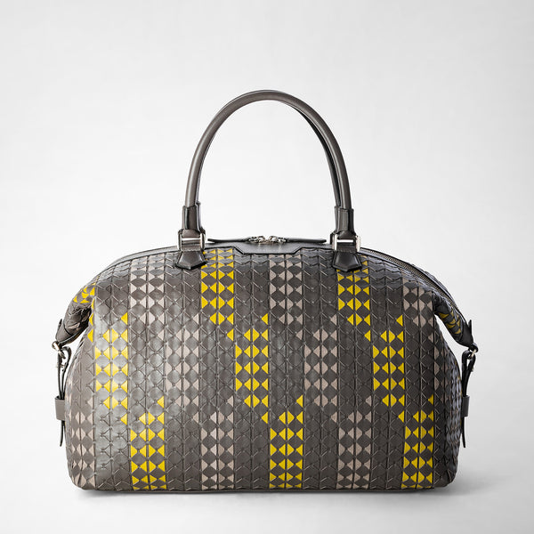 Borsa business slim in mosaico mestieri d'arte - geometrie asphalt