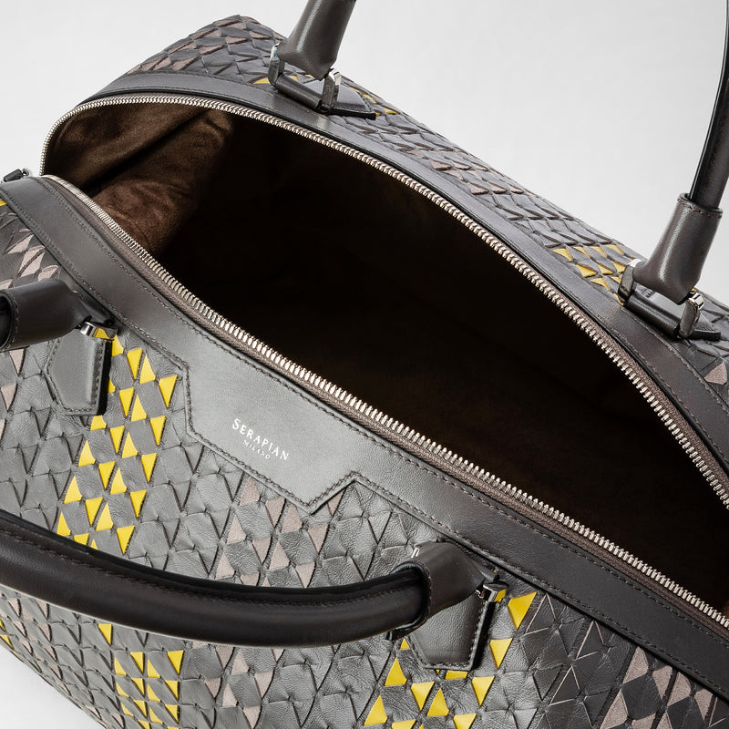 Travel bag in mosaico mestieri d'arte - geometrie asphalt
